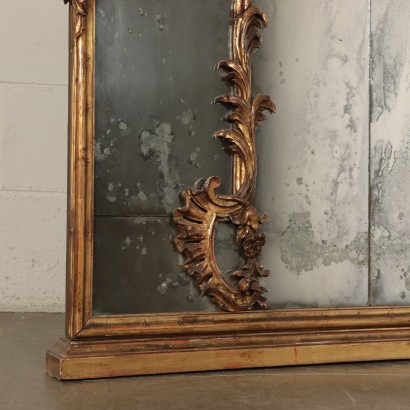 Miroir en Style Bois doré Italie Première moitié '900