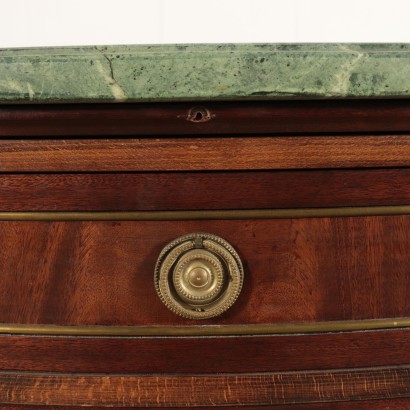 Chevet Style Napoléon III Acajou Laiton Marbre Italie '900