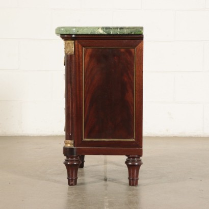 Chevet Style Napoléon III Acajou Laiton Marbre Italie '900