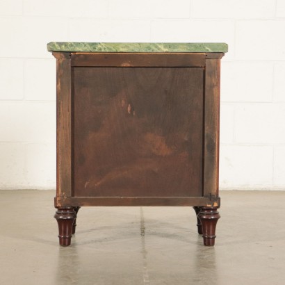 Chevet Style Napoléon III Acajou Laiton Marbre Italie '900