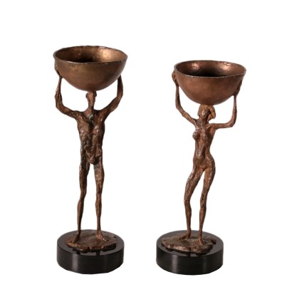 Paar Kerzenständer, Antonio Pujia