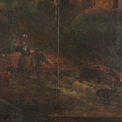 Paisaje con pastores y rebaños