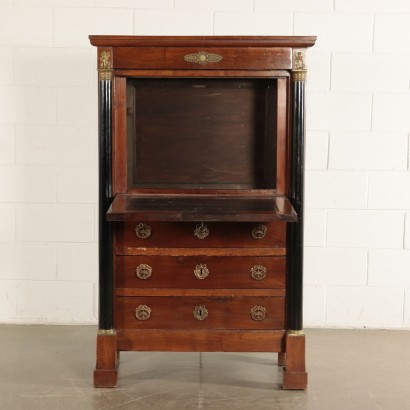 Empire Style Secretaire Walnut Italy 19th Century