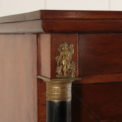 Empire Style Secretaire Walnut Italy 19th Century