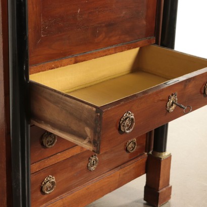 Empire Style Secretaire Walnut Italy 19th Century