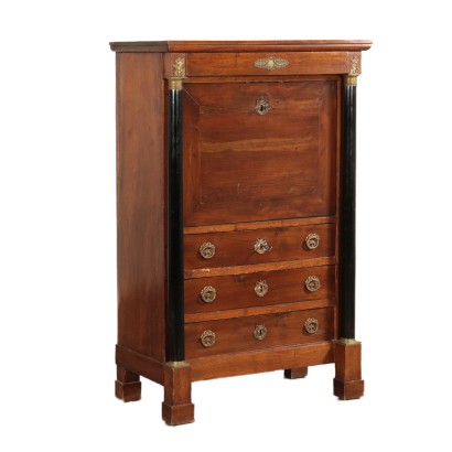Empire Style Secretaire Walnut Italy 19th Century