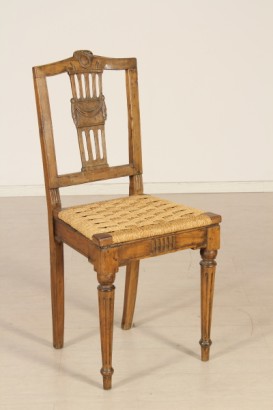 antigüedades, sillas, silla, silla, silla, silla Italia, 700 silla de nogal