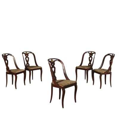 Gruppo cinque Sedie in Stile