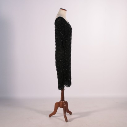vintage, ropa vintage, vintage milan, vintage online, vestidos vintage milan, moda vintage, vestido vintage, vintage 50s, vintage 60s, abalorios, vestido negro vintage con abalorios