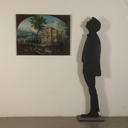 Paisaje con la arquitectura y figuras