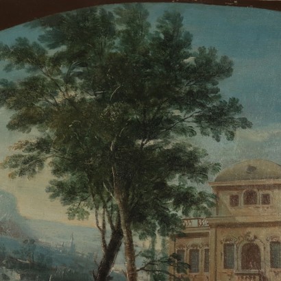 Paisaje con la arquitectura y figuras