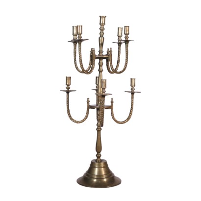 antigüedades, candelabro, candelabros antiguos, candelero antiguo, candelero italiano antiguo, candelero antiguo, candelero neoclásico, candelero del siglo XIX, candelero de 9 brazos