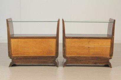 coleccionables, muebles, cabecera años 30 par, par de mesitas, mesitas de noche, mesita de noche mesas de producción italiana de 30 años, mesitas de noche