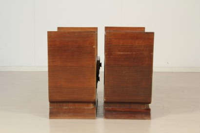 coleccionables, muebles, cabecera años 30 par, par de mesitas, mesitas de noche, mesita de noche mesas de producción italiana de 30 años, mesitas de noche