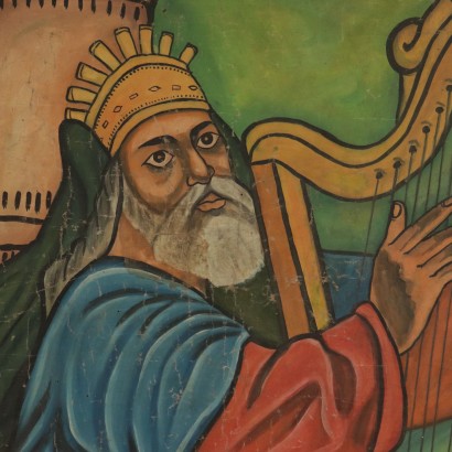 arte, arte italiana, pittura novecento italiana,Re Davide suona l'Arpa