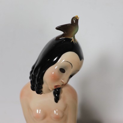 Piatto Lenci con figura femminile