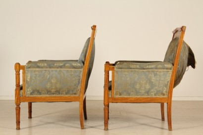 bottega del 900, liberty, bergere liberty, bergere 900, bergere mogano biondo, bergere mogano, bergere del 900, bergere, poltrone, coppia di poltrone