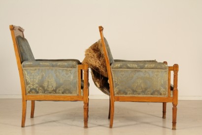 bottega del 900, liberty, bergere liberty, bergere 900, bergere mogano biondo, bergere mogano, bergere del 900, bergere, poltrone, coppia di poltrone