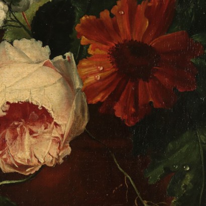 Still Life with Flowers, Oil on Canvas, Flemish School 18th Century
