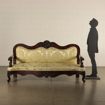 Luois Philippe Sofa, Walnut, Italy 19th Century
