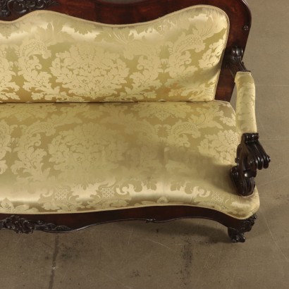 Luois Philippe Sofa, Walnut, Italy 19th Century