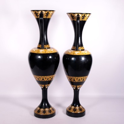 antiquariato, vaso, antiquariato vaso, vaso antico, vaso antico italiano, vaso di antiquariato, vaso neoclassico, vaso del 800,Coppia di Grandi Anfore
