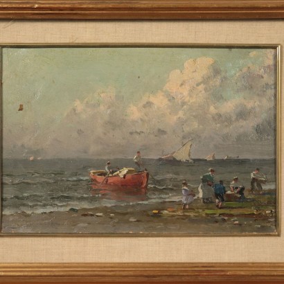 Marina con pescatori a Procida,1919