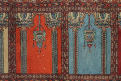 antiquités, tapis, coureur pakistan, coureur, coureur du milieu du 20e siècle, coureur de coton, coureur de laine, coureur de noeud fin, coureur fait à la main, tapis