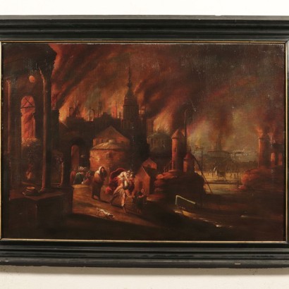 arte, arte italiana, pittura antica italiana,La Fuga di Enea da Troia