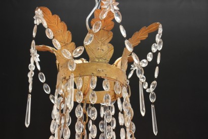 antiquités, lustres, lustre en ballon air chaud, lustre