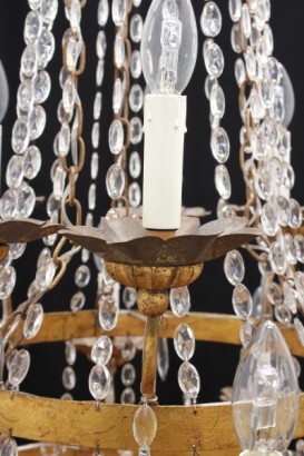 antiquités, lustres, lustre en ballon air chaud, lustre