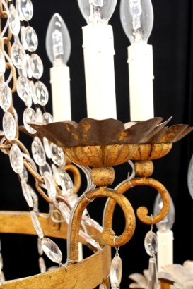 antiquités, lustres, lustre en ballon air chaud, lustre