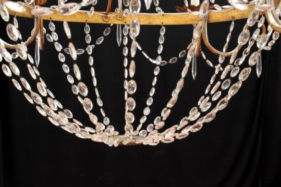 antiquités, lustres, lustre en ballon air chaud, lustre