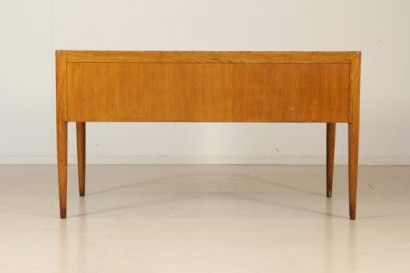 modernariato, tavoli, scrivania anni 40/50, scrivania anni 40, scrivania anni 50, scrivania rovere, scrivania produzione italiana, scrivania