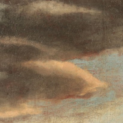 Saint Francis Oil on Canvas Center-Italian School 18th Century