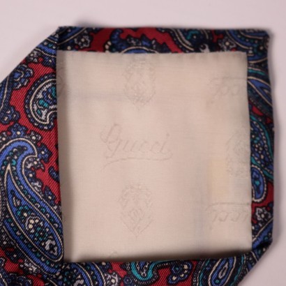 Vintage Red and Blue Gucci Tie Silk Italy