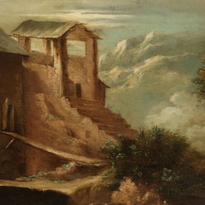 Paesaggio con architetture e figure