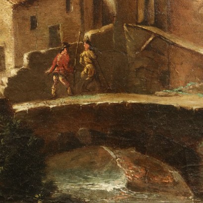 Paesaggio con architetture e figure