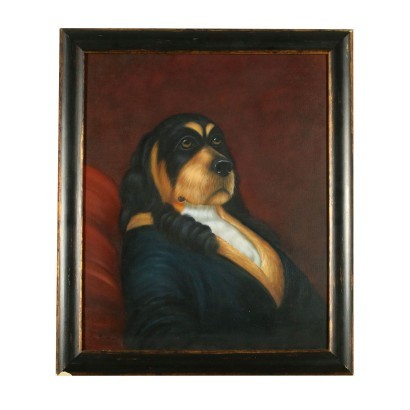 Ritratto con volto di cane