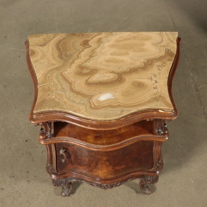 antiquariato, comodino, antiquariato comodino, comodino antico, comodino antico italiano, comodino di antiquariato, comodino neoclassico, comodino del 800,Coppia di Comodini in Stile Chippendale