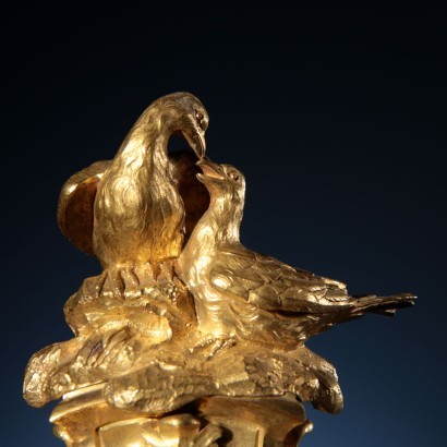 Horloge d'Éétagère Henry Dasson Bronze Doré - France 1885