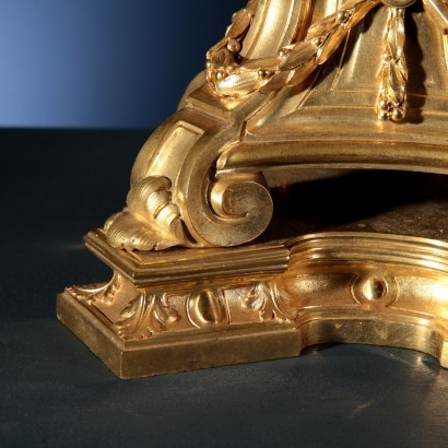 Horloge d'Éétagère Henry Dasson Bronze Doré - France 1885