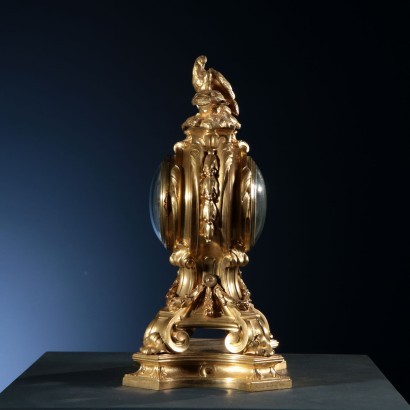Horloge d'Éétagère Henry Dasson Bronze Doré - France 1885