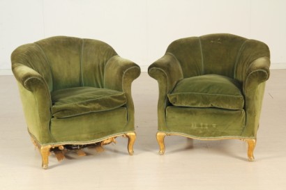 Coppia poltrone in stile Barocchetto