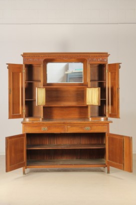 bottega del 900, neorinascimento, credenza, credenza mogano, credenza 900, credenza italia, credenza lombardia