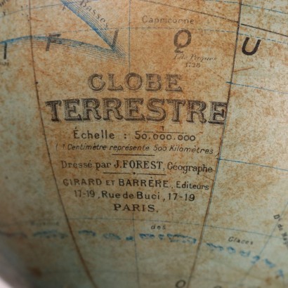 Earth Globe J. Forest Paris