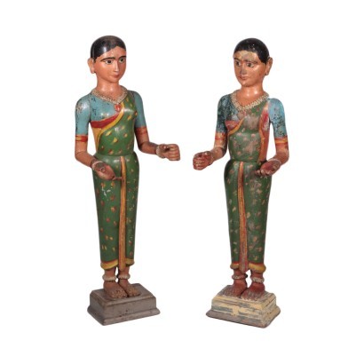 Statue Coppia Figure Indiane
