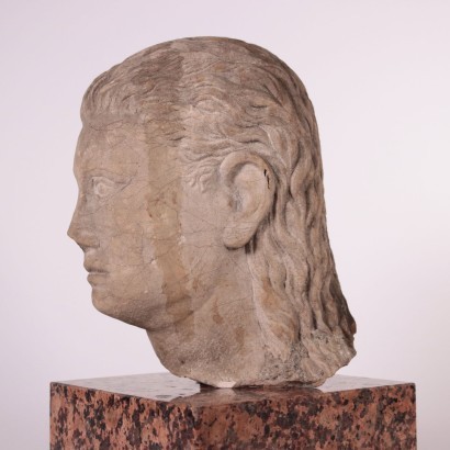 antigüedad, escultura, escultura antigua, escultura antigua, escultura italiana antigua, escultura antigua, escultura neoclásica, escultura del siglo XIX, rostro femenino en piedra