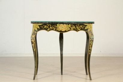 bottega del 900, mobili in stile, tavolino decorato, tavolino legno laccato, tavolino XX secolo, tavolino del 900, tavolino italia, tavolino