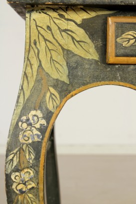 bottega del 900, mobili in stile, tavolino decorato, tavolino legno laccato, tavolino XX secolo, tavolino del 900, tavolino italia, tavolino